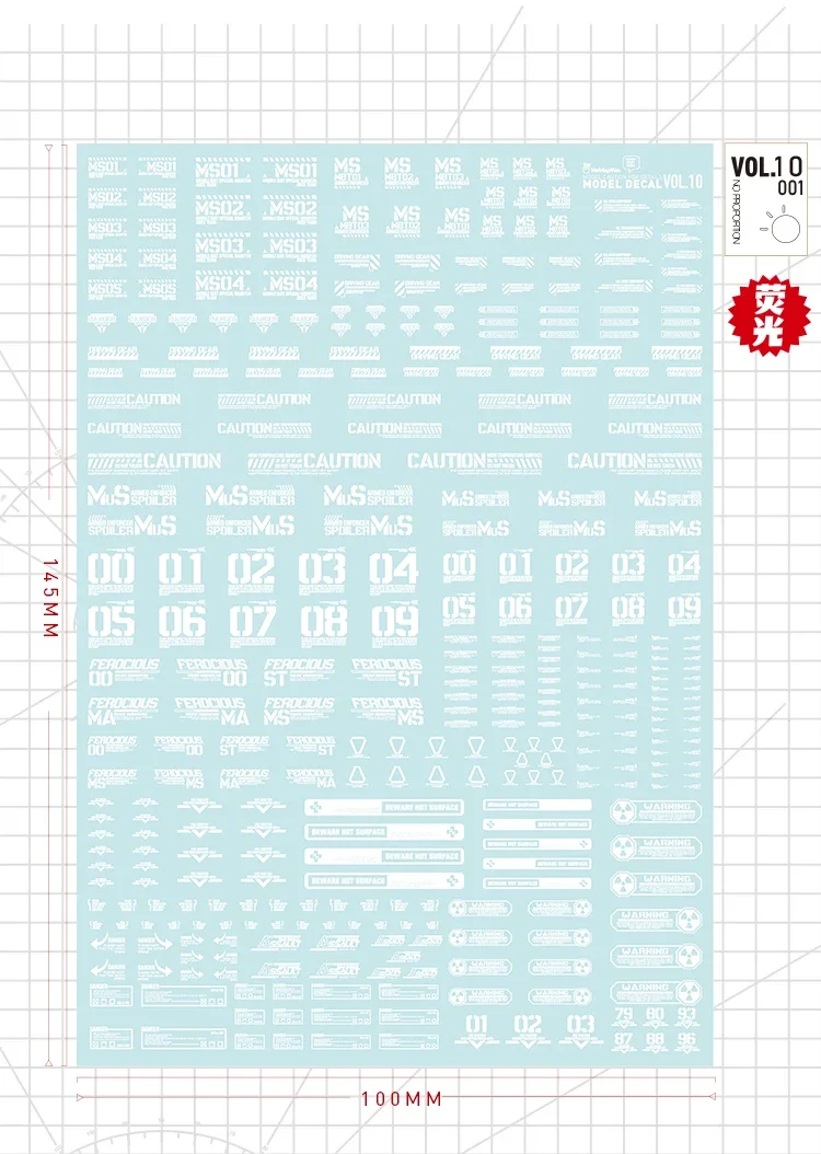 Model Tools Model Building Parts HOBBY MIO VOL10-001~005 Model Decals Universal Water Stickers Assembly Model Building DIY Accessories