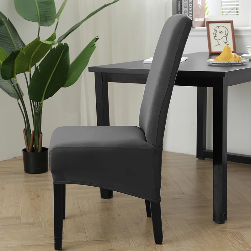 Waterproof XL Size Chair Cover Stretch Dining Seat Cover With Back Long Back Cover Chair Washable For Home Wedding Hotel Banquet 5