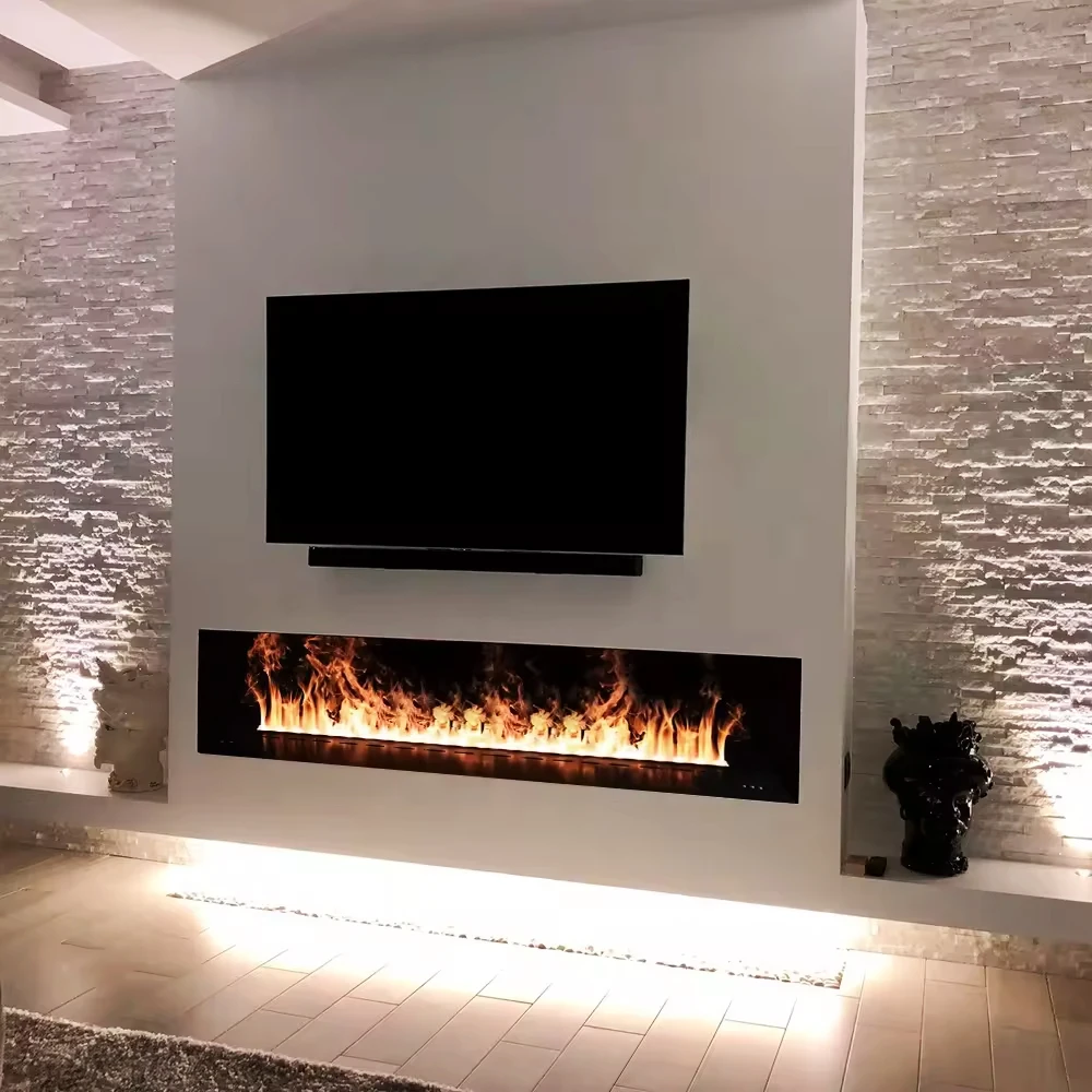 Multi color 3D atomized fireplace home fireplace decoration electronic steam humidifier simulation flame embedded