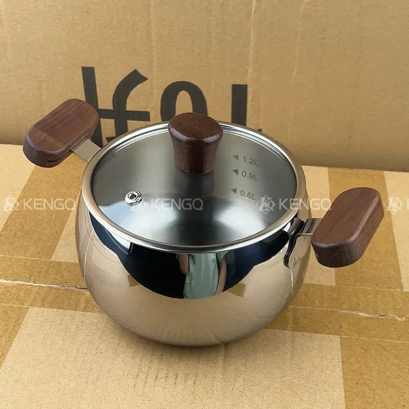 316 stainless steel milk pot induction cooker baby baby complementary food hot milk pot binaural small soup