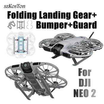 Kit Gambe di Atterraggio Pieghevoli Estese per Drone DJI Neo 2, Accessori con Sgancio Rapido, Protezione per Drone, Piedi Estesi