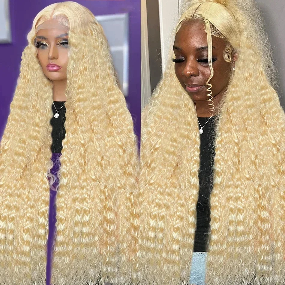 

613 Blonde Lace Front Wig Glueless Wigs 13X4 Curly Lace Front Human Hair Wig 13x4 Hd Lace Frontal Wig Deep Wave Frontal Wig