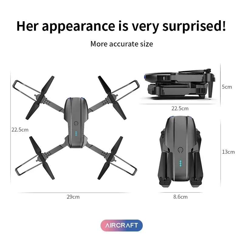 Drone E88D/E99D Noir/Gris avec Caméra Double ou Simple - 17.89€