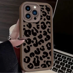 Black Leopard Print Pattern Silicone Phone Case Cover - iPhone X (4)