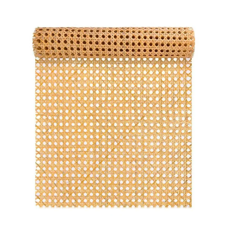 

3.3 Ft Long Natural Rattan Webbing Rolls, 16-Inch Wide, Perfect For Chairs, Cabinets, And Home Improvements