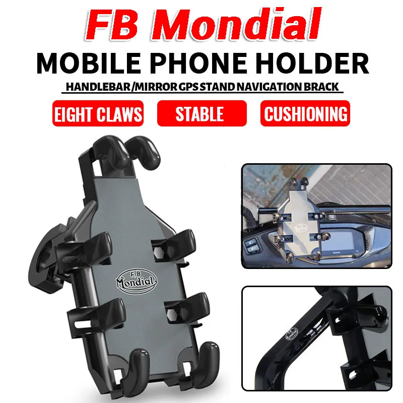 

For FB Mondial Flat Track HPS 125 300 Hipster Imola SMT SMX 125 Enduro Motard Handlebar Mobile Phone Holder GPS Stand Bracket