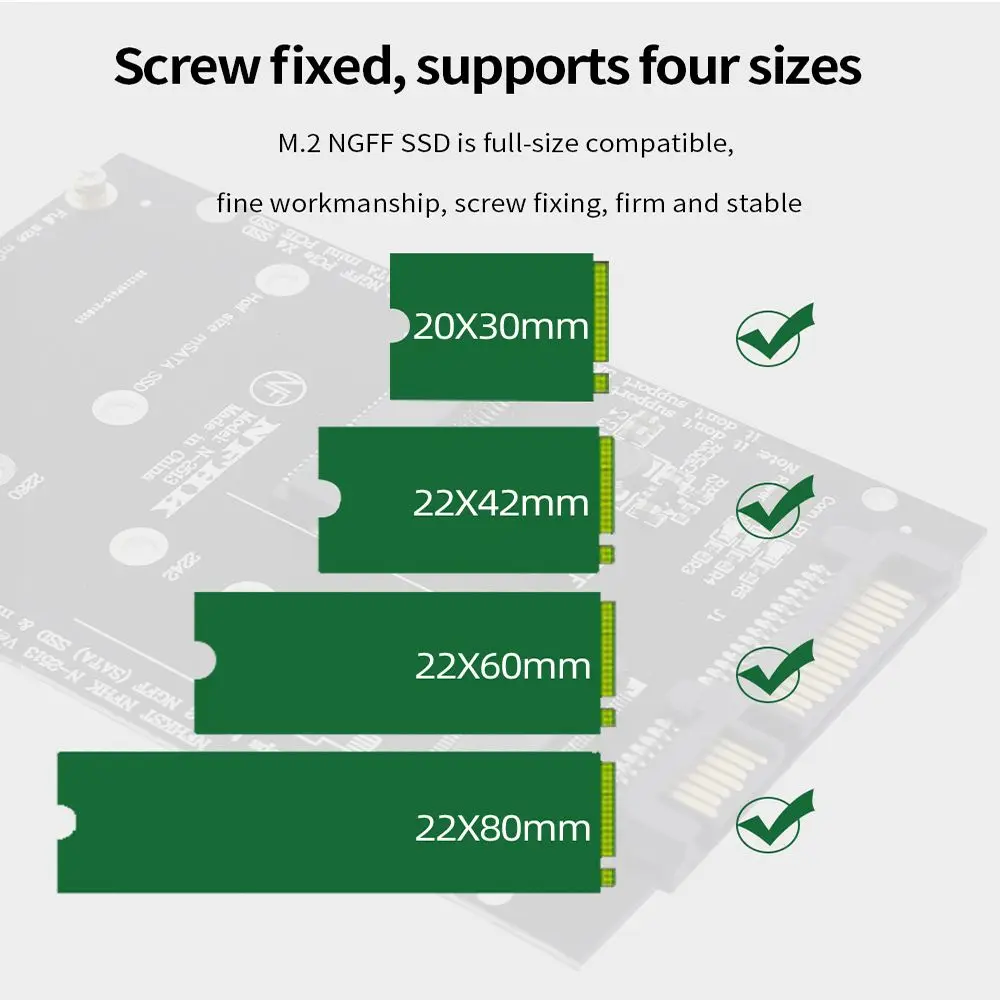 ǰ 6.0Gbps   2.5 ġ SATA-M2 NGFF ȯ ī  ÷Ʈ, M.2 MSATA-SATA