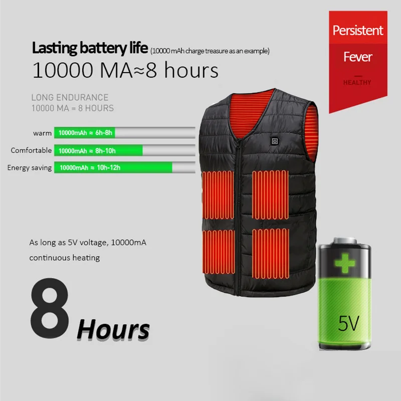 10 Areas V Neck Heated Vest USB Smart Thermal Vest Men Women Self Heating Coat Winter Thermal Chaleco Plus Size M-7XL heated jacket