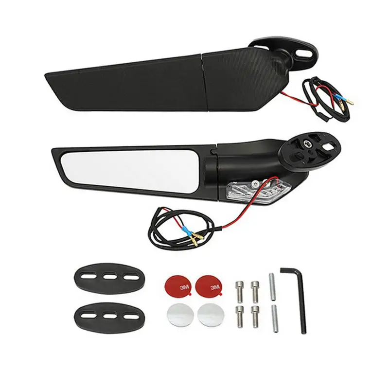 

Turn Lights Motorbike Winglets 3-in-1 Motorcycle Turning Light Winglet Motorcycle Handlerbar Accessories For Commuting