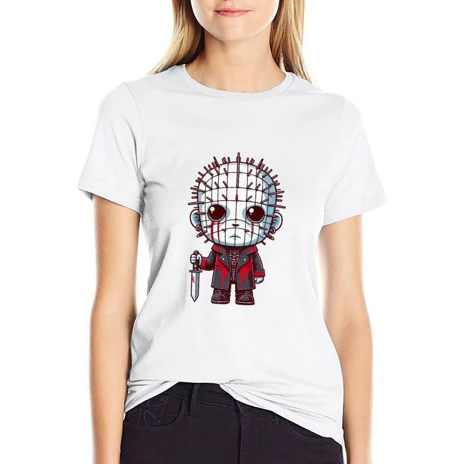 

Chibi Pinhead T-shirt graphics Female clothing Womens graphic t shirts