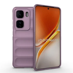 Shockproof Anti - Slip Silicone Phone Case - Durable Back Cover for Vivo iQOO Neo 10 Pro (Purple)