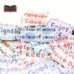 20pcs English Letter Inspiring Stickers Kawaii Stationery DIY Hand Account Journal Planner Decorations Scrapbooking Material