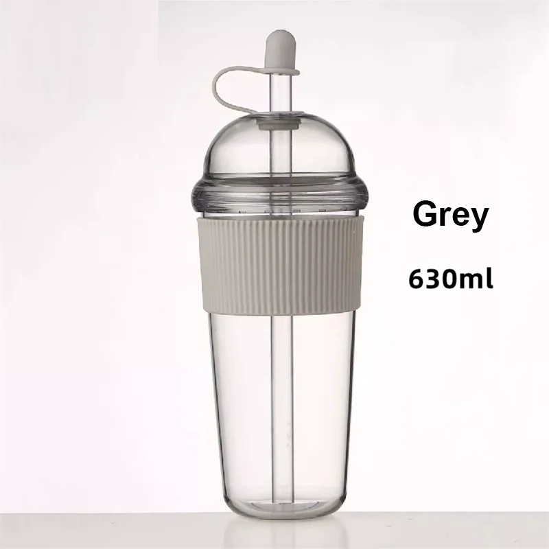 High-Capacity Reusable Beverage Cup with Lid