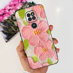 Cute Cat Cartoon Painted Soft Silicone Phone Case Cover - Compatible with Motorola Moto G9 - Moto G9 (754)