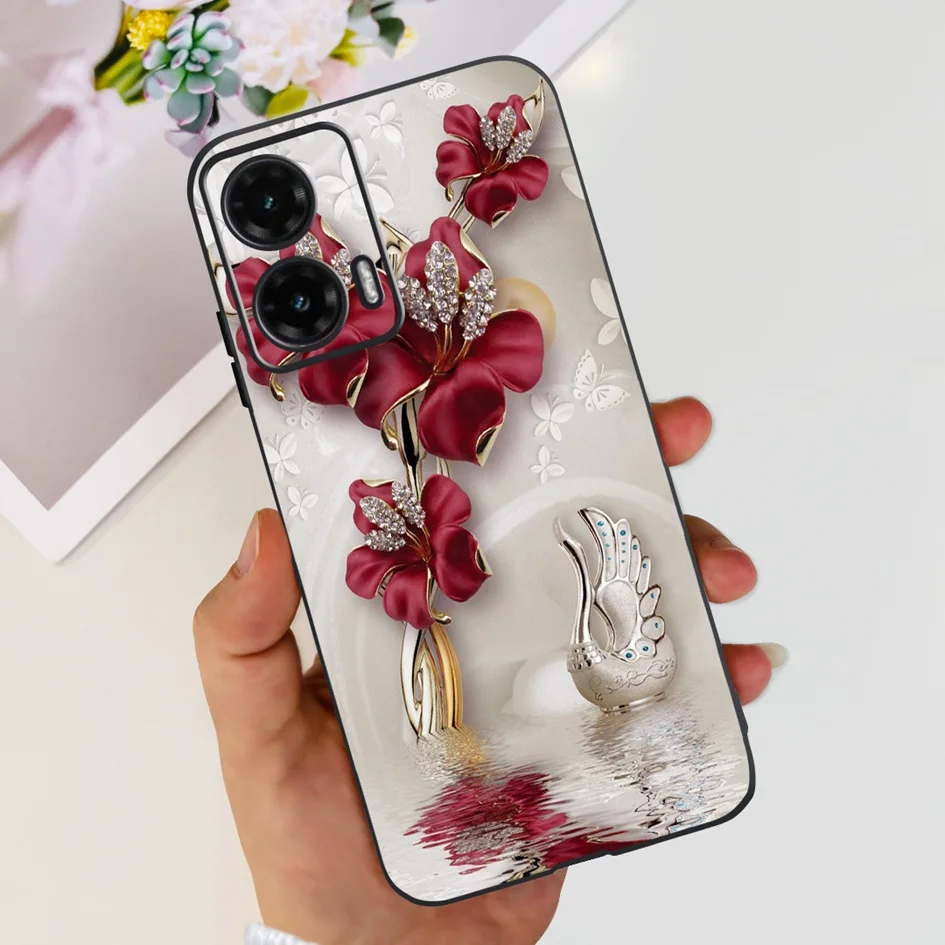 Cute Cartoon Cat Butterfly Soft Silicone Bumper Protective Phone Case