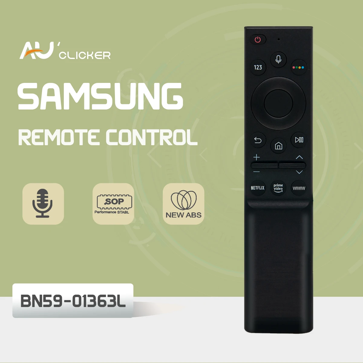 삼성 스마트 QLED 시리즈 TV용 BN59 01363L 음성 리모컨 BN59 01363, WWW 넷플릭스 버튼 포함