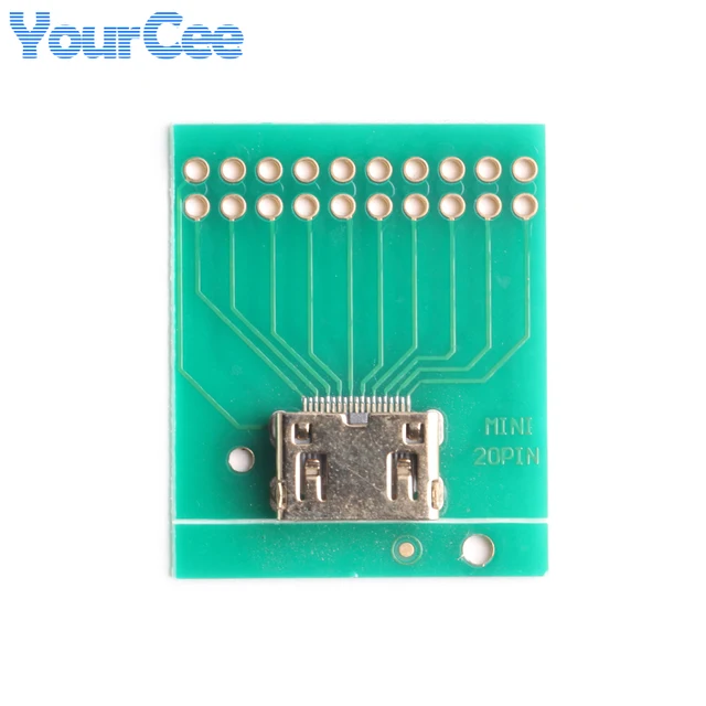 5pcs/1pc Mini HDMI Test Adapter Plate Type C Female Connector
