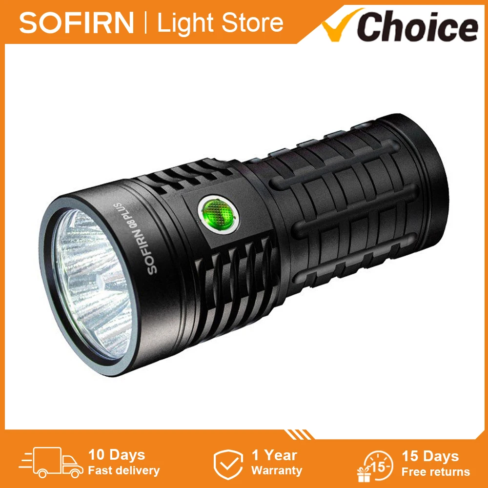 Sofirn Q8 Plus Super Powerful LED Flashlight 16000lm USB C