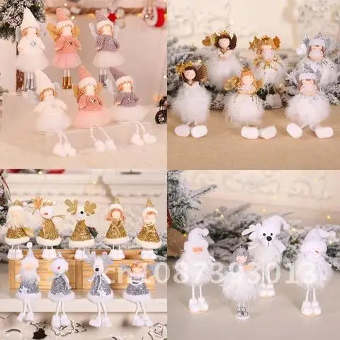 

2022 New Year Angel Dolls Xmas Tree Ornaments Christmas Gifts for Home Decorations Noel Navidad 2021 Deco Fall