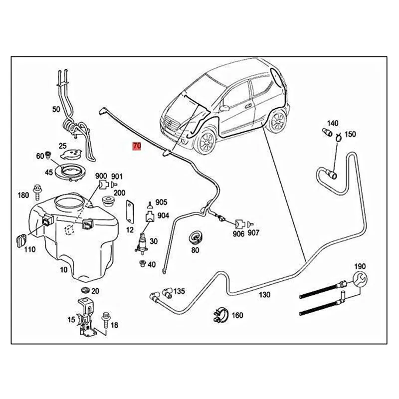 1698600092 NEW FOR MERCEDES-BENZ W169 A-CLASS FRONT WASHER