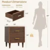 Nightstands , Bedside Table for Bedroom, End Table with 2 Drawers, Mid Century Modern Bed Side Table with Stora 6
