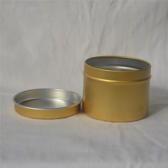 Gold Tin Deep Container, 4 oz