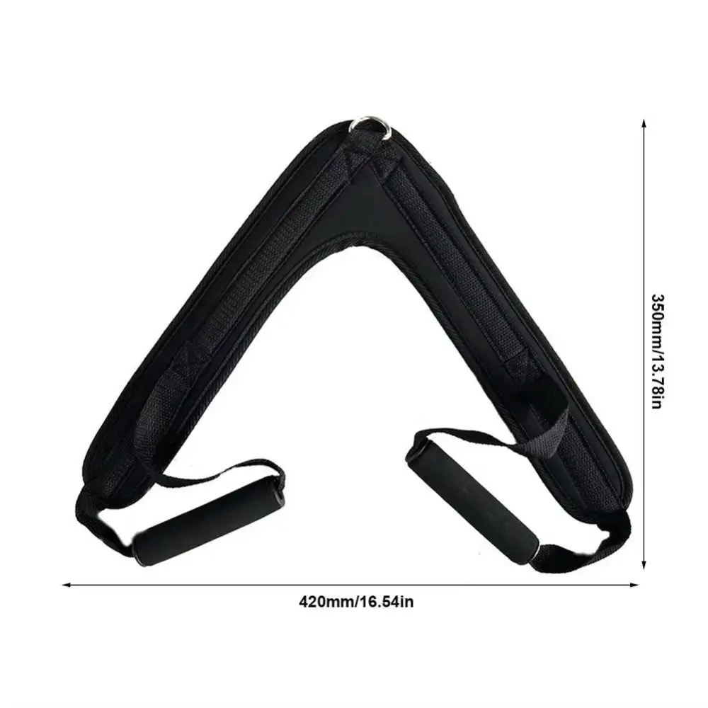 V-Shaped Abdominal Crunch Straps Nylon Fitness Drag Handle Ab Exercise Harness Foam Grips Comfortable Fitness Abdominal Belt