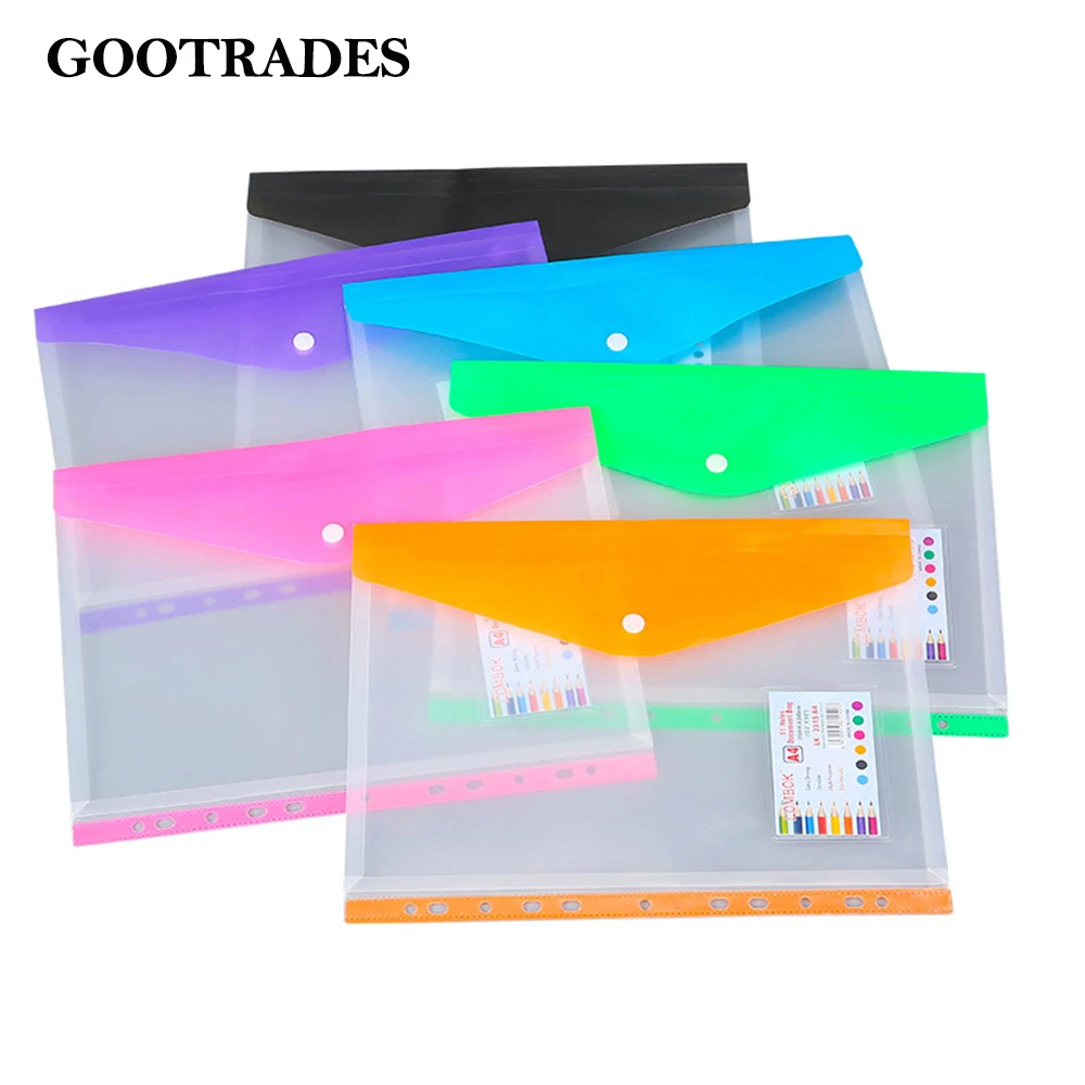 5PCS Small Clear Plastic Envelopes A7 Size Clear Envelopes Folder with Hook  and Loop Closure Storage Holder for Receipt Card - AliExpress