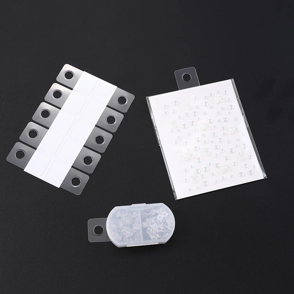 iYOE 50/100pcs 20*35mm Plastic Transparent PET Round Hole Wall Mount Hooks, Easy Install Adhesive Hangers for Hanging Items Wall