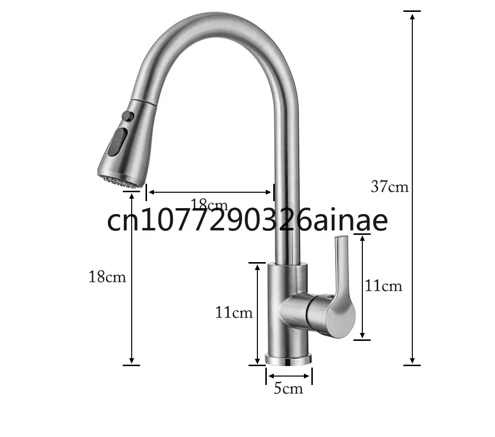 

Sprayer Head Chrome Kitchen Tap Pull Out Kitchen Sink Mixer Tap Brushed Nickle Stream Water TapKitchen Faucet Black Kitchen