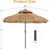9 FT Hula Thatched Tiki Umbrella, Hawaiian Style Beach Patio Umbrellas, for Patio, Garden, Beach, Pool. 3