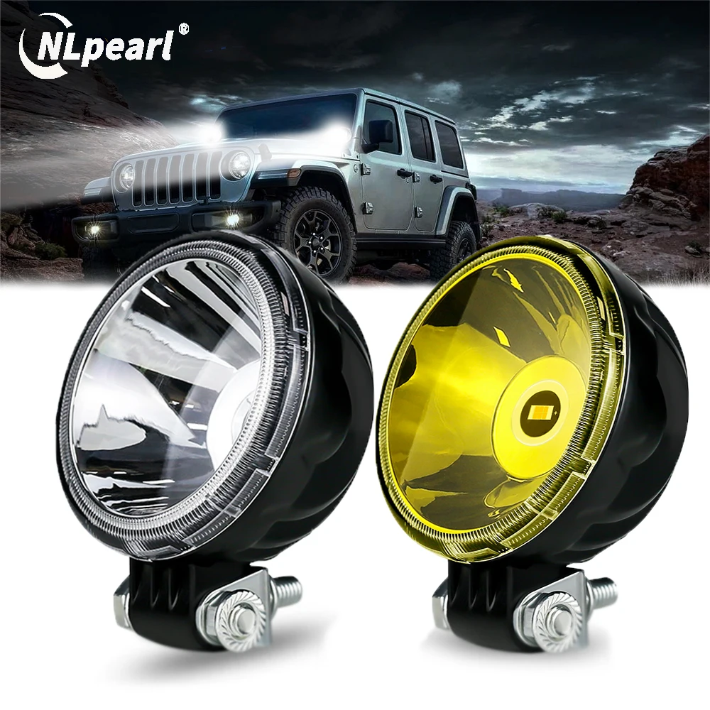 Led Work Light 2pcs 3 Inch Led Work Light Spotlight 4x4 Offroad For Motorcycle Car ATV Race Dirt Bike Pickup Truck Boat Round Fog Light