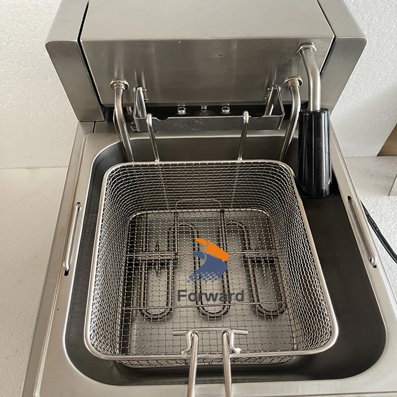 8L Electric 220V Deep Fryer Automatic Lift French Fries Chicken Frying Machine Multifunction Stainless Steel Grill With Basket