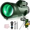 80X100 Hd Monocular Telescope 8000M Long Range Zoom Bak4 Prism Telescope with/without Tripod Phone Clip Hunting Outdoor Camping 6