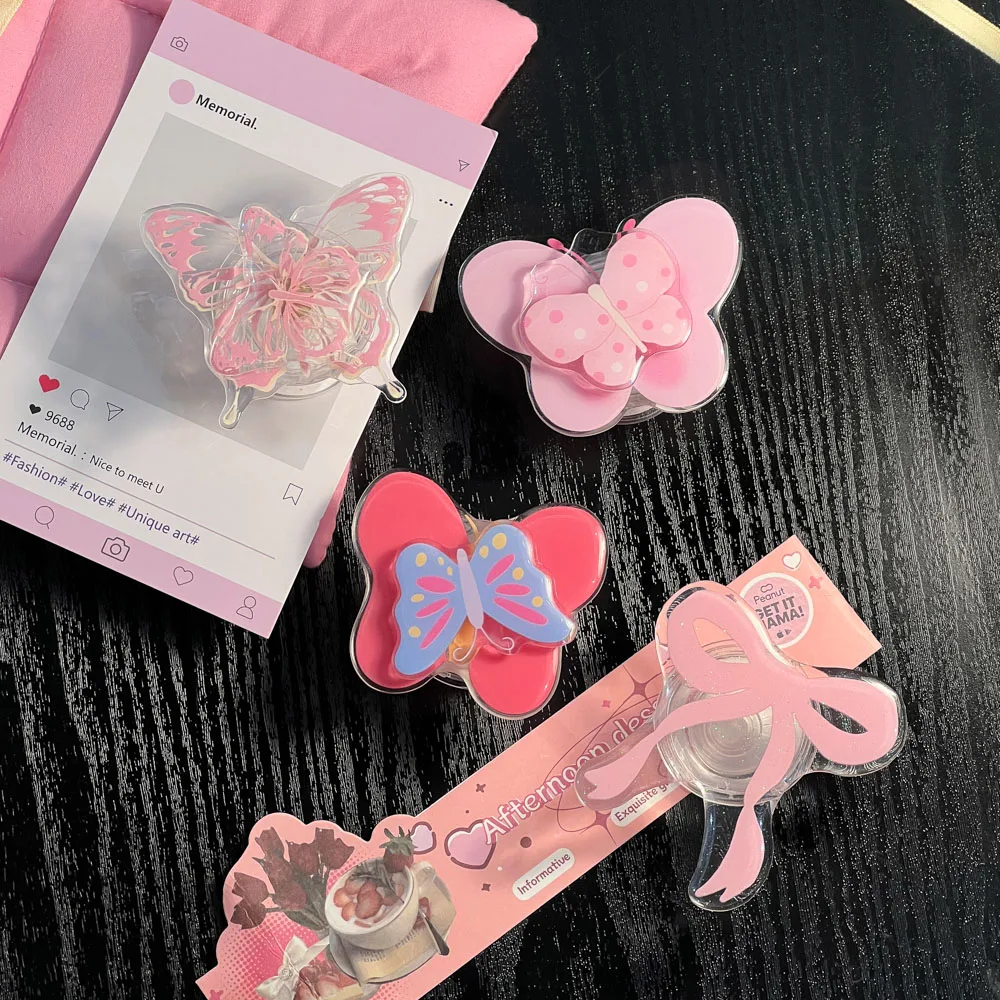 Korean Cute Butterfly Phone Grip and Stand