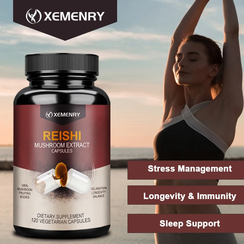 Reishi Capsules-Energy Support, Promotes Brain Health, Improves Memory and Concentration