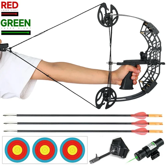 Aço inoxidável Polia Bearing Bow, Mini arco composto, Caça ao ar livre e  tiro com arco, Tirar o arco, Archery Arrows Shooting, 60lb - AliExpress