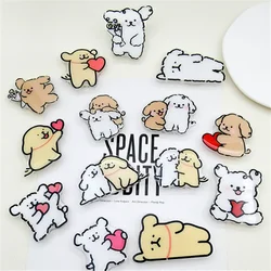 Lovely Dog Puppy Expandable Mobile Phone Holder Stand Korean Foldable Elastic Grip Tok Socket Ring Bracket Accessories