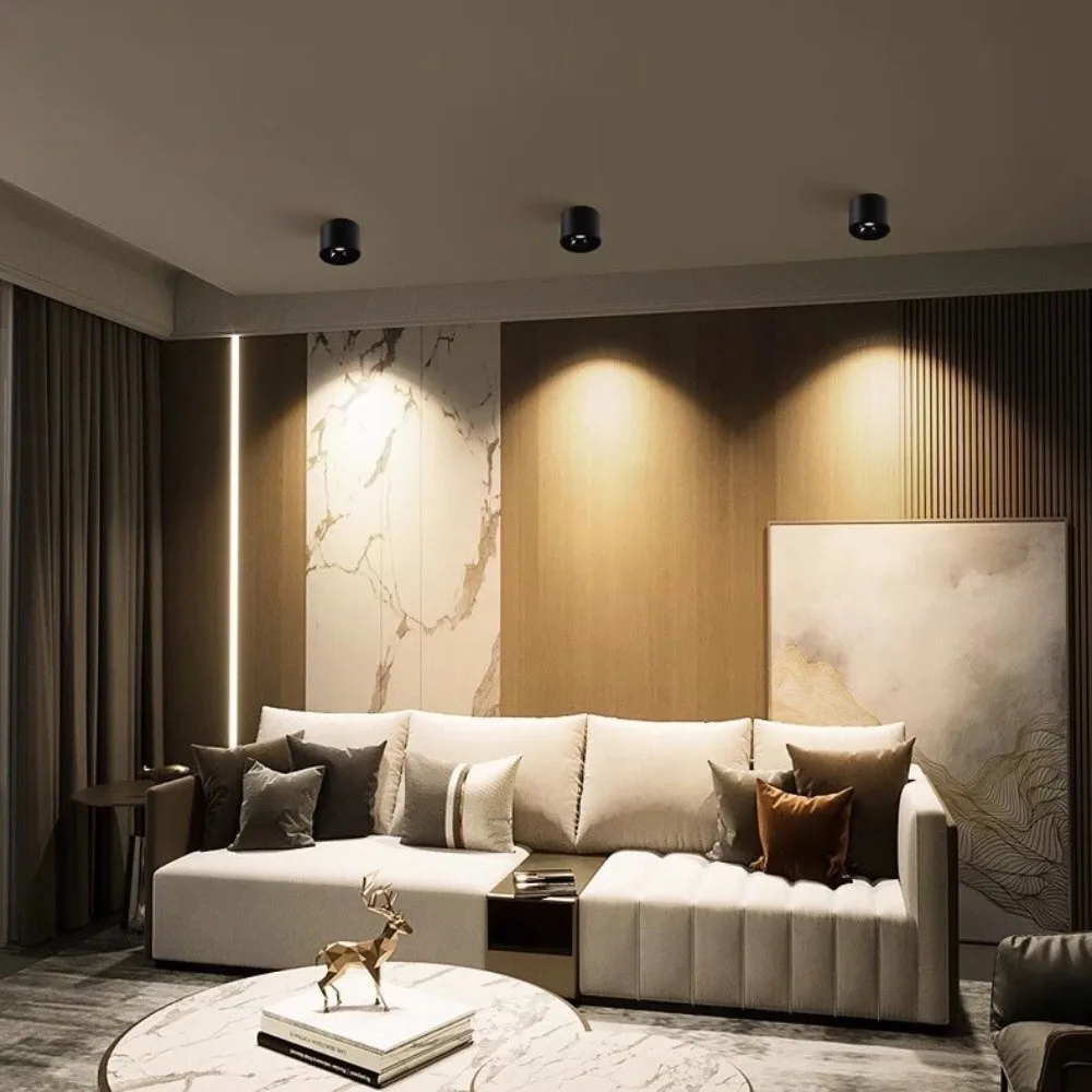 Adjustable Angle 7W Led Spotlight Surface Mounted Anti-glare Ceiling Spot Light Energy Saving Dimmable Downlight Gallery