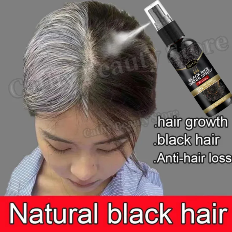 Gray White Hair Treatment Serum Cover White Hair To Black Natural Color Repair Spray Anti Loss Restore Healthy Care hair coloring product hair growth serum hair growth spray