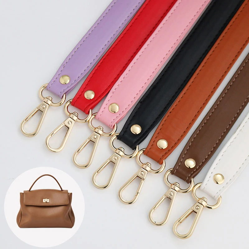 

Summer New Bag Handle Pu Leather Short Bag Belt Women Handbag Handle Solid Color Wide Shoulder Straps High Quality Bag Strap