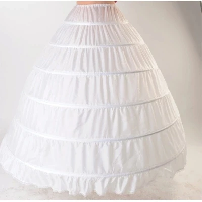 6 Hoop Petticoat Underskirt For Ball Gown Wedding Dress 110cm Diameter Underwear Crinoline Wedding Accessories romantic new design hooples crinoline petticoat ball gown wedding dress underskirt