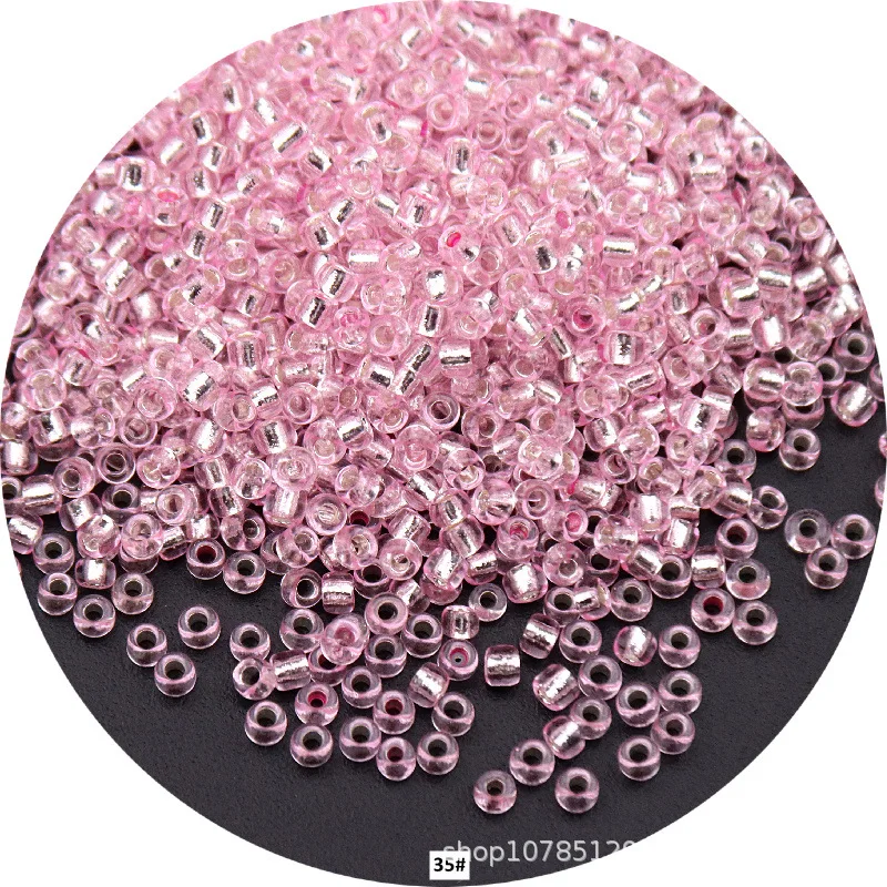 High-Quality Silver-Filled Glass Rice Beads for Jewelry & Clothing - Multiple Sizes Available