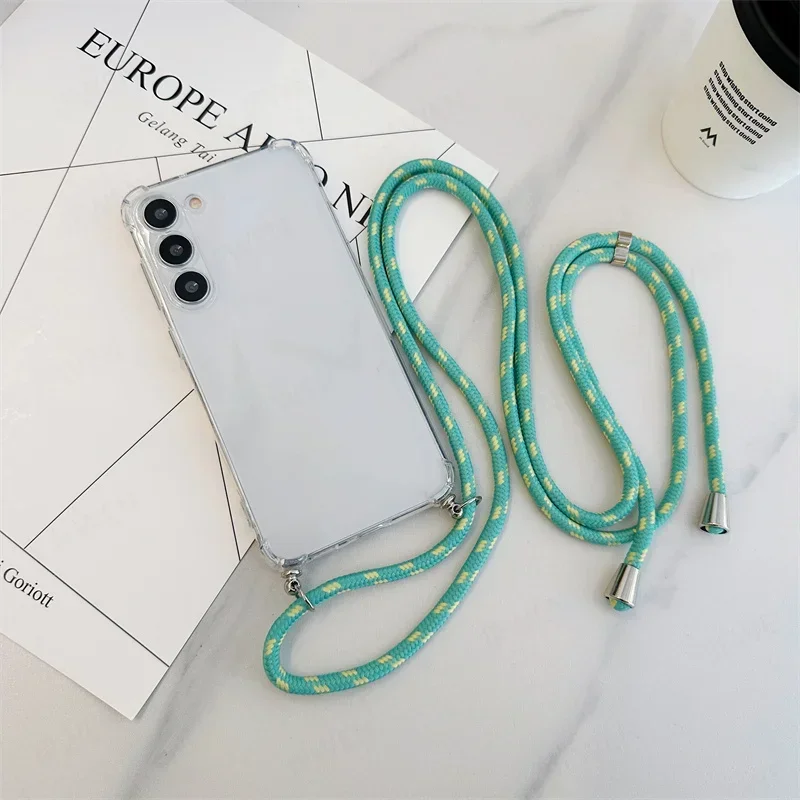 Clear Crossbody Lanyard Soft TPU Phone Case