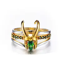 New Minimalist Niche Mythological Character Loki Helmet 3 Piece Stacking Unisex Ring Men's Fashion Jewelry Party GiftRingJewelry