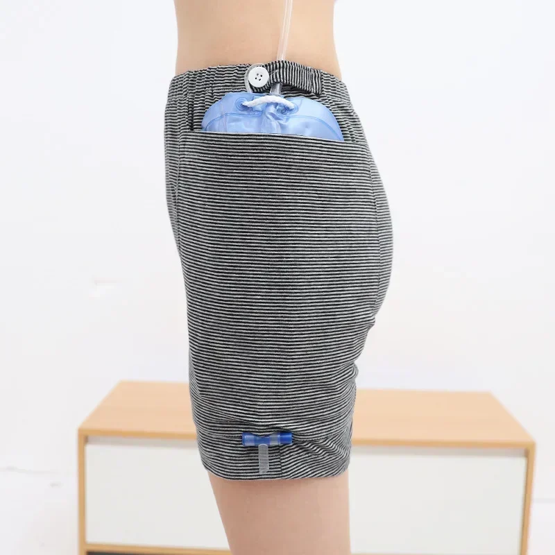 Large Capacity Elderly Stomy Underwear Intestinal Kidney Mouth Surgery Nursing Portable Wearable Urine Bag Pants Double Pocket 3