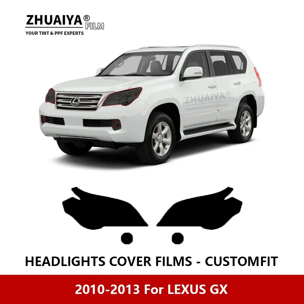 

Для LEXUS GX 2010-2013 Автомобильная внешняя фара с защитой от царапин PPF предварительно отрезанная Защитная пленка для ремонта автомобильных наклеек аксессуары