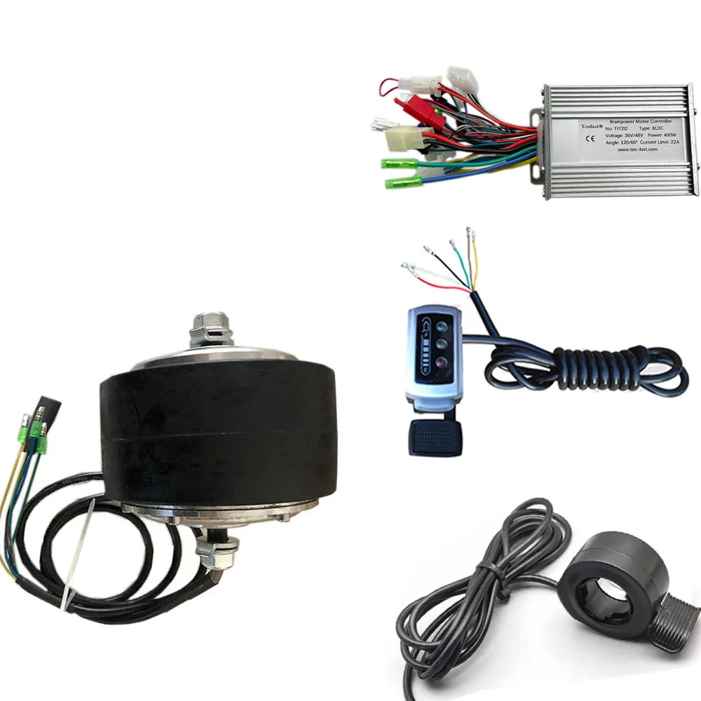 5inch 24V/36V 250W Brushless Gear Hub Motor Kits Low Speed High Torque Dc Motor Hub Controller Parts For Diy Electric Trolley