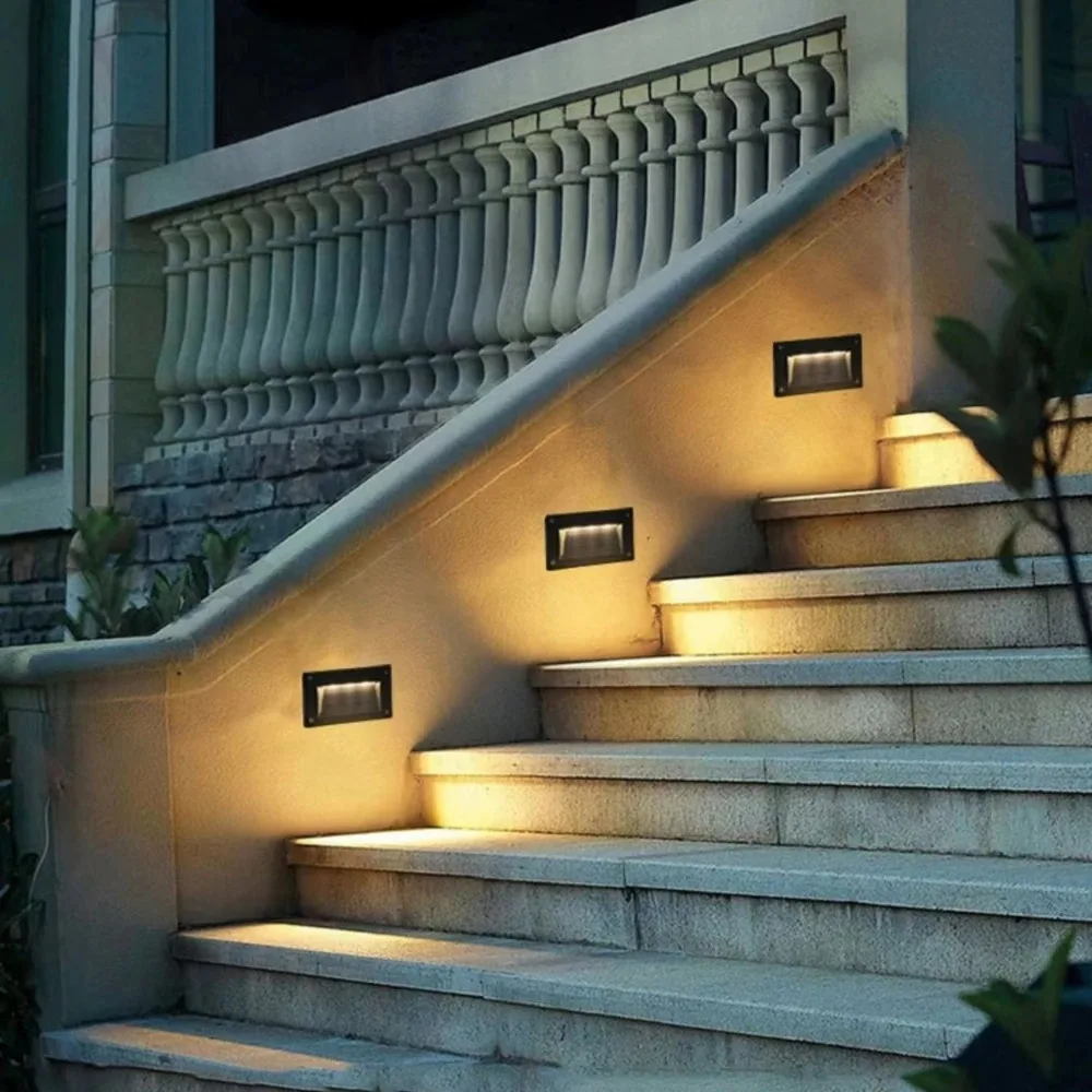 Concrete Insert Exterior Stair Ip65 Landscape Low Voltage Outdoor Inground Outdoor Led Surface Type Step Lights