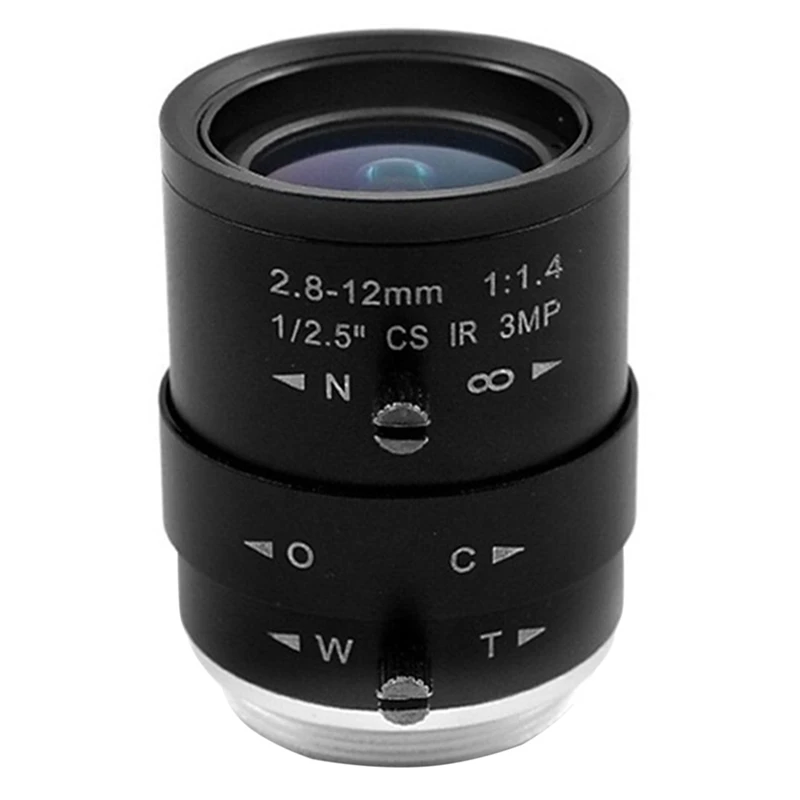 

Объектив фотокамеры FULL-3MP HD CCTV 2,8-12 мм варифокальный ручной фокус с зумом крепление CS для промышленных камер видеонаблюдения
